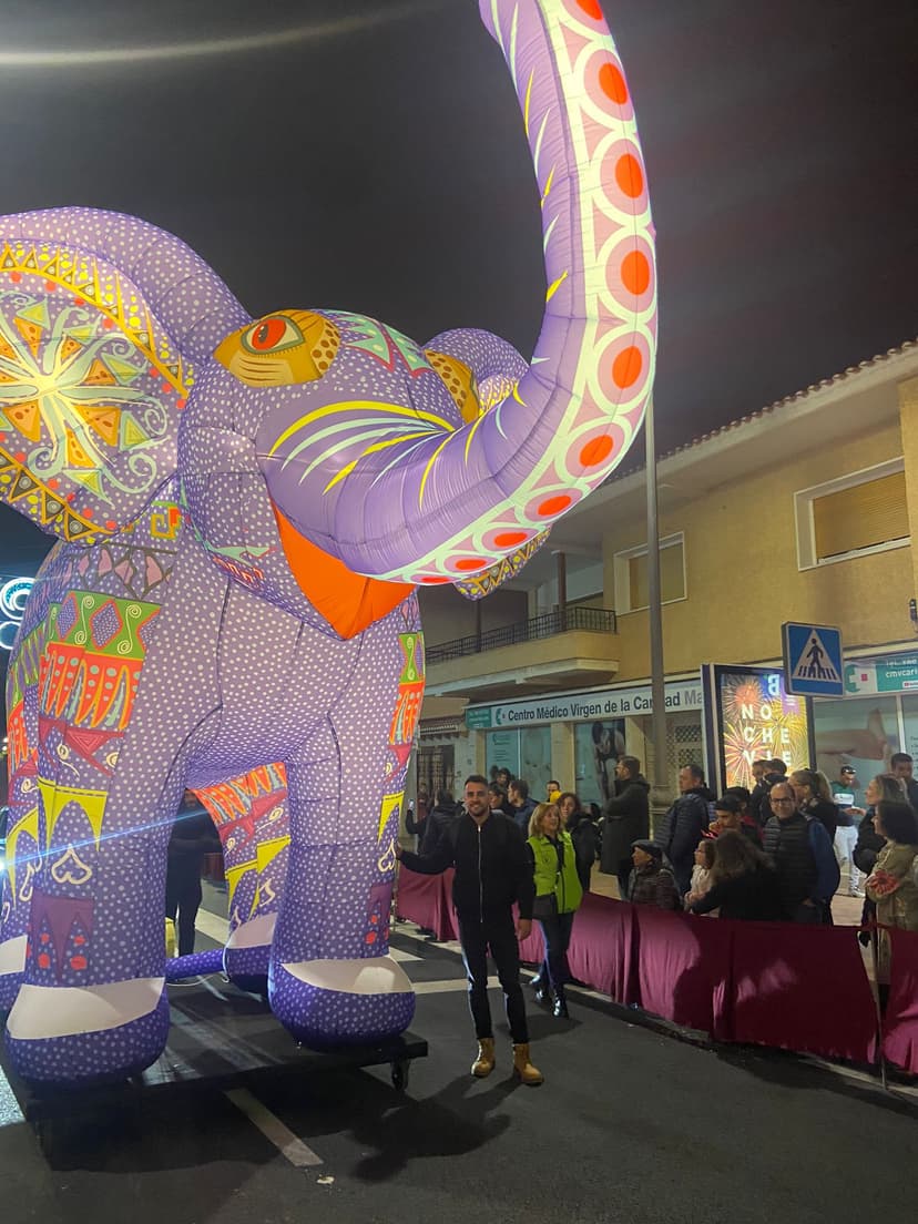 Alebrije elefante en cabalgata de Reyes